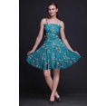 thumbnail image 2 of Bimba Robe d'Été Sans Manches Mini Fluide pour Femme, Robe Soleil à Imprimé Floral – Petit, Bleu Sarcelle, 2 of 5