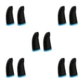 thumbnail image 1 of Maytalsory 2 Pcs Gants de Contrôleur de Jeu Écran Tactile Manche Élastique Antidérapante Couverture des Doigts Téléphone Intelligent Portable Noir Bleu 5Ensemble, 1 of 6