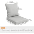 thumbnail image 3 of Outsunny Outdoor Chair Cushions with Backrest for Garden Patio, Light Grey, 3 of 10