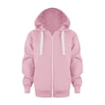 thumbnail image 1 of PMVFHDE Liquidation Chandail à Manches Longues pour Filles, Col Rond Décontracté, Hauts Côtelés, Coupe Ample, Chandail, Rose, 11-12 Ans, 1 of 5