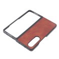 thumbnail image 4 of Folding Screen Phone Leather Case, Comfortable Dustproof Folding Screen Cell Phone Cover PU Leather  For Gift Giving Brown, 4 of 8
