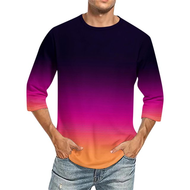 SDNall Shorts pour Hommes Hommes Imprimé Col Rond Décontracté Mode Manches Courtes Blouses Col Rond Chemises Chemises pour Hommes,T-Shirts à Manches Longues pour Hommes,Chemises à Manches Longues pour Hommes