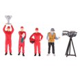 thumbnail image 1 of Milaget 5pcs 1/64 Model Painted Race Car Driver Figures/People Diorama Scenario Set as described, 1 of 9