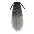 thumbnail image 1 of TopLLC Wigs Gradient Color Ribbon Wavy Curly Long Ponytail Horsetail Clip Hair Extensions hair piece, 1 of 1
