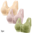 thumbnail image 2 of Timegard 3pc Front Closure Bras for Women Plus Size Wirefree Full Coverage Comfort Everyday Bralette, 2 of 3