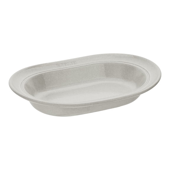 STAUB Dining Line 25 cm Ceramic Oval Serving Dish, White