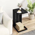 thumbnail image 4 of Costway 1 PCS C-Shaped End Table with Adjustable Foot Pads 2-In-1 Sofa Side Table for Small Space, 4 of 10