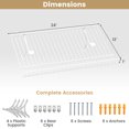 thumbnail image 3 of Gymax Set of 2 Metal Wire Shelving Unit Sloping Shoe Racks w/ Heightened Edge, 3 of 10
