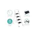 thumbnail image 2 of afeifafa-4-Step Portable Folding Steel Ladder w/ Hand Rail, Wide Platform Steps, 330lbs Capacity, 2 of 3