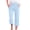 Light Blue, variant on fartey Womens Cotton Linen Capri Trousers Summer Lounge Breathable Solid Color Pants Drawstring Elastic Waist Pockets Loose Trousers, S-5XL