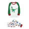 thumbnail image 1 of Tenue d'Intérieur Imprimé Dinosaure Parent-Enfant Col à Manches Longues Ensemble Robe Parents et Enfants, 1 of 6
