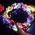 thumbnail image 4 of LED Flower Floral Hairband Garland Glowing Wreath Wedding Party Headband, 4 of 8