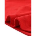 thumbnail image 5 of INSPIRE CHIC Women's V Neck 3/4 Sleeves Solid Knitted Buttons Decor Ruched Top Red L, 5 of 5