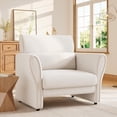 thumbnail image 1 of Bingirl Modern Boucle Accent Chair - Plush Upholstered, Perfect for Living Room, Beige Color, 1 of 7