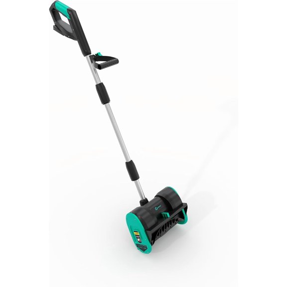 OUYAWEI 12in Cordless Electric Snow Blower Battery Powered Directional Plate Adjustable Front Handle Black Lake Blue