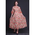 thumbnail image 2 of Bimba Floral Ladies Button Down Print Dress A-Line Cocktail Party Shirt Dress-Medium, 2 of 5