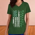 thumbnail image 4 of Mceream Nurse St Patricks Day Shirt for Womens Breathable Plus Size Nurse Working Uniform Shamrocks Print Scrub Tops V Neck Short Sleeve Fun Nursing Uniforms Green XXL, 4 of 6