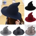 thumbnail image 3 of Modern Witch Hat Made From High Quality Sheep Wool Halloween Party Witch Hats, 3 of 3