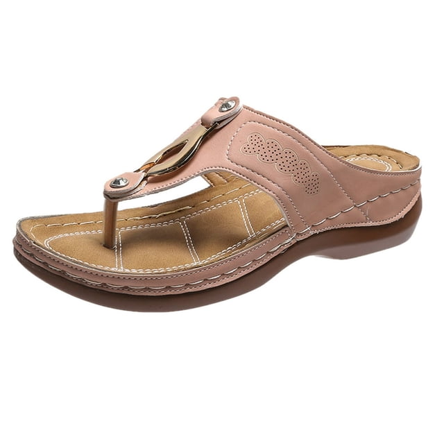 Women‘s Wedge Flip Flops With Arch Support Casual Summer Open Toe With Arch Support Wedge Sandal