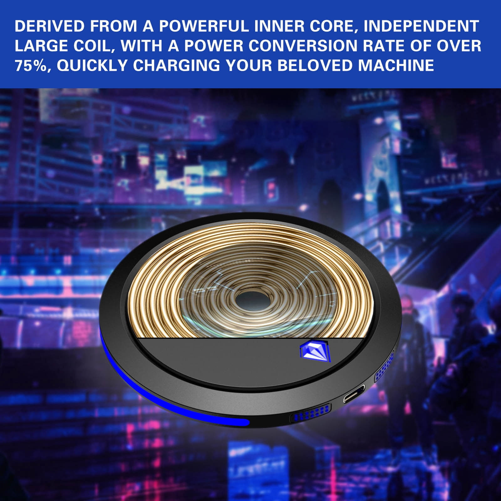 Birdeem 15W Fast Charging Disc Desktop Wireless Charger Exquisite Light