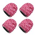 thumbnail image 2 of 4 Pcs Embouts de Valve de Voiture en Strass Couvercles de Valve de Pneu Universels, 2 of 8