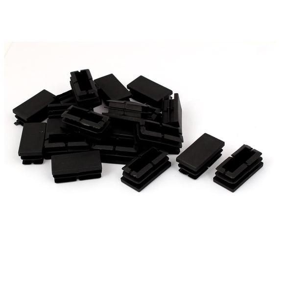 Unique Bargains Table Legs Plastic Blanking End Cap Rectangle Tube Insert 20mmx40mm 20pcs