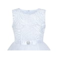 thumbnail image 4 of Robe de Demoiselle d'Honneur Enfant Blanche Mariage Fête Robe de Demoiselle d'Honneur 14 Ans, 4 of 7
