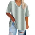 thumbnail image 1 of Birdeem Blouses pour Femmes T-Shirt d'Été Imprimé à Manches Courtes Col en V Surdimensionné pour Femmes, 1 of 1