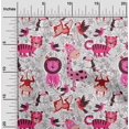 thumbnail image 2 of oneOone Rayon Pink Fabric Cute Animal Sewing Material Print Fabric By The Yard 56 Inch Wide, 2 of 4