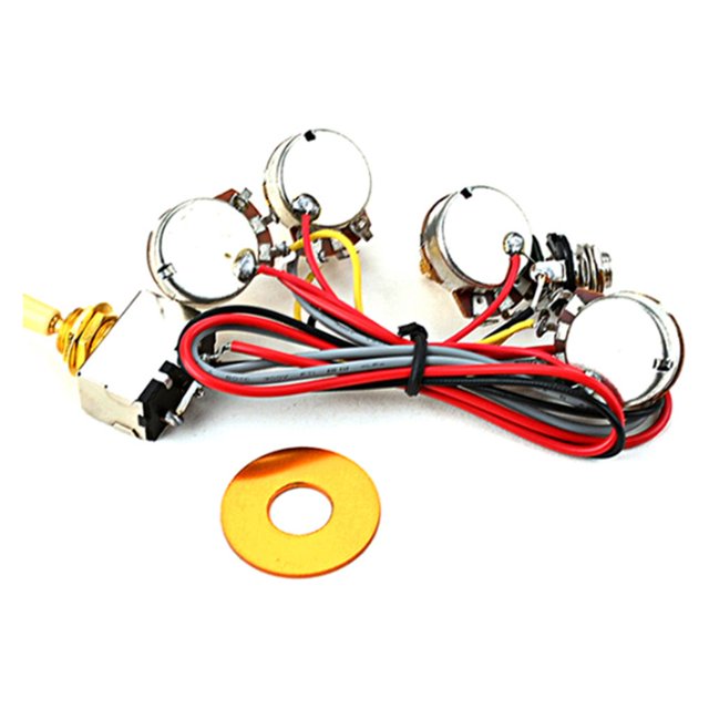 mmirethe Switch Electric Guitar Wiring Harness Kit for Guitars Toggle Repairing Tools Fittings Instrument Replacement A500k