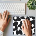 thumbnail image 2 of Square Mouse Pad with Cute Black Flower Aesthetic Retro Black Design for Desk Laptop Small Office Computer Mousepad for Wireless Mouse Home Office Decor Accessory 9.5x7.9 in, 2 of 6