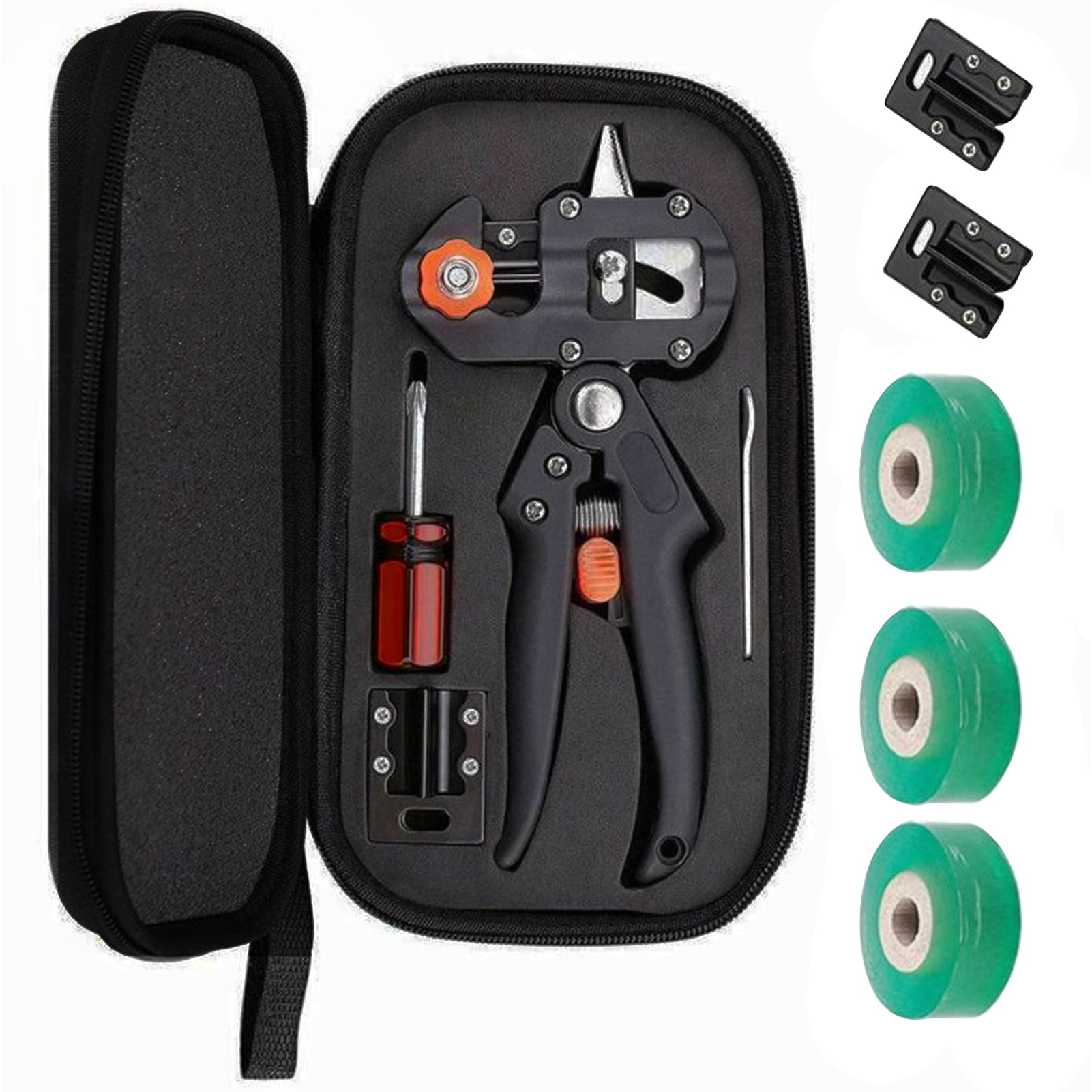 Professional grafting tool grafter pruning shears set garden fruit tree pruning grafting shears two-in-one scissors cutting tool set with 3 replaceable blades and tape