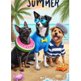 thumbnail image 4 of Bright Colors Hello Summer Dog Banner Tropical Design Beach Theme for Summer Party Outdoor Decoration Beach Events, 4 of 4