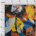 thumbnail image 2 of oneOone Velvet Black Fabric Leaves Sewing Craft Projects Fabric Prints By Yard 58 Inch Wide, 2 of 5