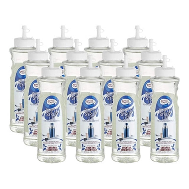 Master of Mixes Simple Syrup Lite, Premium Reduced Calorie Cocktail Sweetener, 375 mL (12.7 fl oz), Case of 12