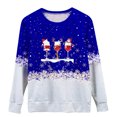 thumbnail image 5 of Women Fashion Round Neck Christmas Long Sleeves Tops Blouse Pullover Sweatshirt, 5 of 5