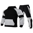 thumbnail image 1 of Mens Sweatsuits 2 Piece Hoodie Tracksuit Sets CasualColor Block Jogging Suits for Men, 1 of 4
