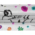 thumbnail image 4 of oneOone Velvet Off White Fabric Skull Sewing Material Print Fabric By The Yard 58 Inch Wide, 4 of 5