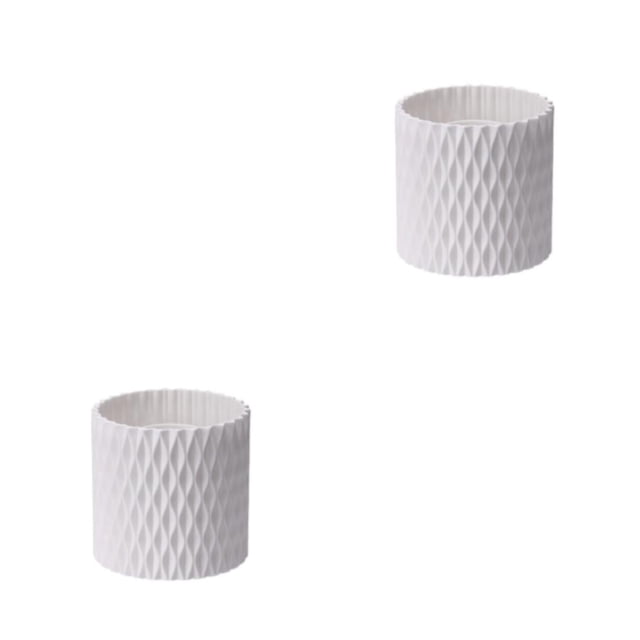 braveheart Breathable And Durable - Rotating Makeup Brush Cup With Open And PP For Durability And Impact white rotating style 2Set