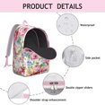 thumbnail image 4 of Rustic Farmhouse Floral School Backpack – Vintage Bloom Pattern Canvas Bookbag with Oxford Comfort and Secure Anti-theft Storage, 4 of 4