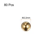 thumbnail image 2 of Unique Bargains Billes de Roulement en Laiton Massif de Précision 2,2 mm pour Décoration de Roulements et Valves, Lot de 80, 2 of 5