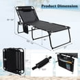 thumbnail image 2 of Costway Chaise Longue Pliante Surdimensionnée avec Dossier Réglable et Poche pour Oreiller Amovible, 2 of 9