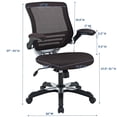 thumbnail image 4 of Modway Chaise de Bureau Pivotante en Similicuir Studio, Blanc, 4 of 8