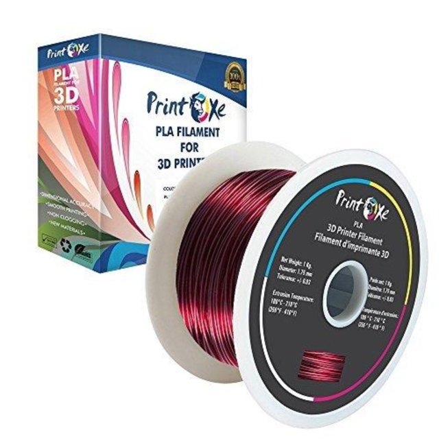 Filament d'Imprimante 3D en PLA Rouge Transparent - Bobine de 1 Kg