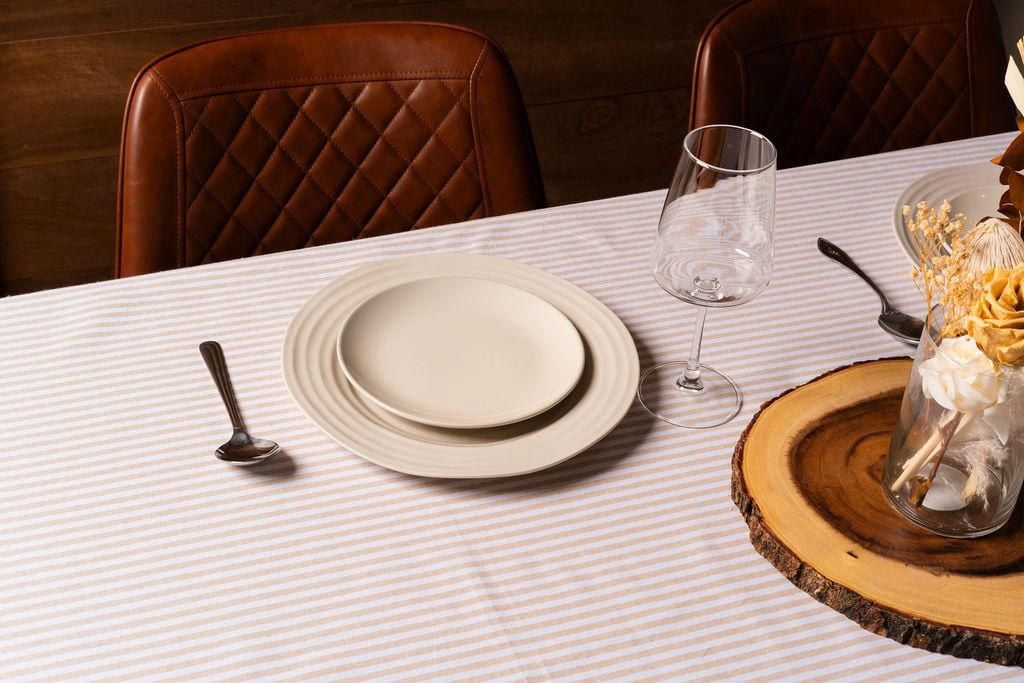 Nappe à rayures bistrot 100 % coton Fabstyles