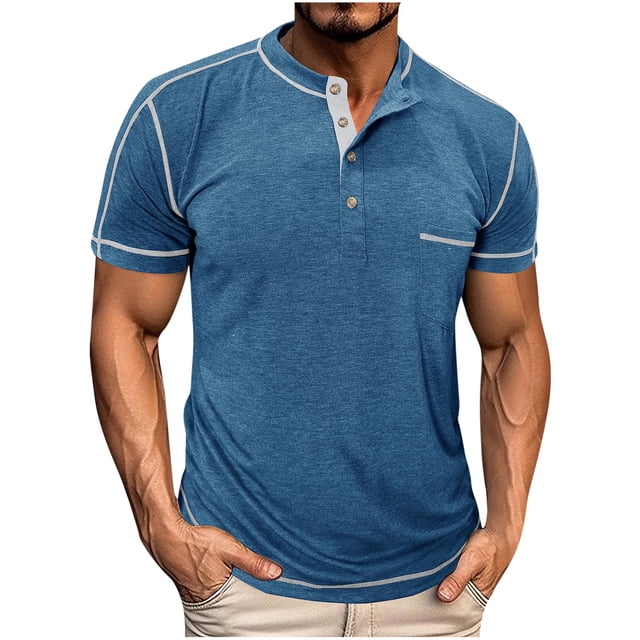 Wancir Chemises pour Hommes Liquidation Vente Mode Homme Chandail Décontracté Uni Manches Longues Col Rond Blouses
