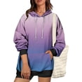 thumbnail image 4 of Besolor Oversized Sweatshirt for Women Fall Plus Size Long Sleeve Gradient Color Hoodies Baggy Clothes for Ladies, 4 of 7