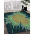 thumbnail image 3 of Ahgly Company Machine Washable Indoor Round Transitional Green Area Rugs, 3' Round, 3 of 7