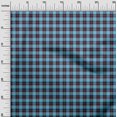 thumbnail image 3 of oneOone Georgette Viscose Medium Blue Fabric Check Craft Projects Decor Fabric Printed By The Yard 42 Inch Wide, 3 of 4