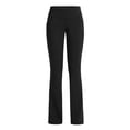 thumbnail image 4 of LUXUR Pantalon de Yoga Taille Haute Boot Cut pour Femmes, L, Noir, 4 of 5